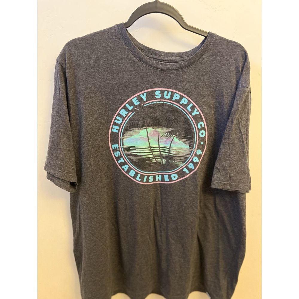 Hurley Men's Dark Gray Wash Tshirt XL
